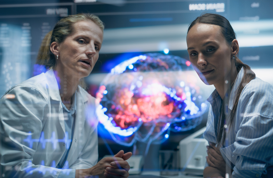 Investigación médica con visualización cerebral avanzada